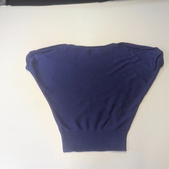 Trina Turk Size Small Periwinkle Cold Shoulder Sweater - Picture 10 of 13